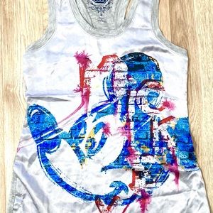 Disney Couture Mickey Mouse graffiti tank top racer back sz S small
